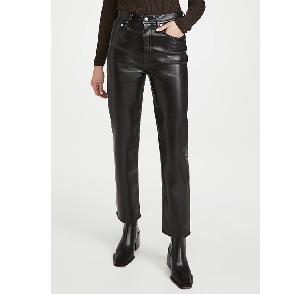 NWT Agolde Recycled Leather Fitted ‘90s Pants